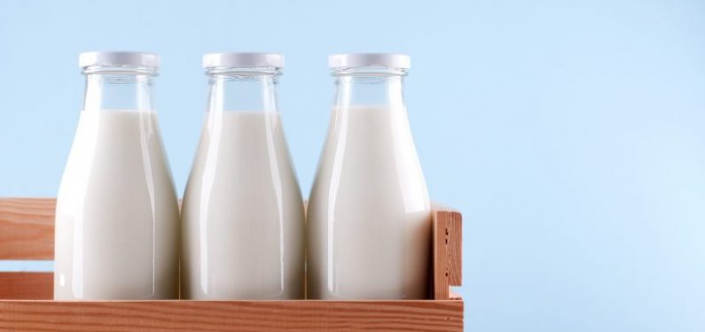 current milk prices - milk bottles in a crate