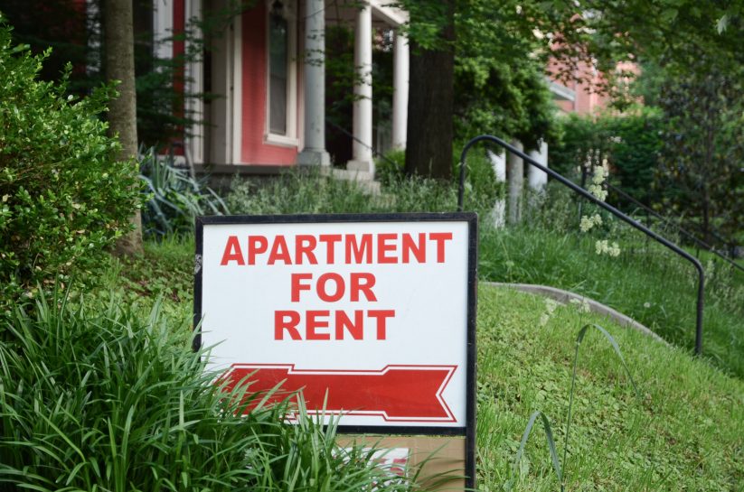 apartment for rent sign Ruhl Insurance