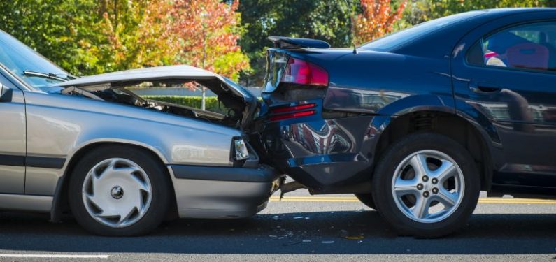 auto insurance claim - car accident with both cars showing physical damage