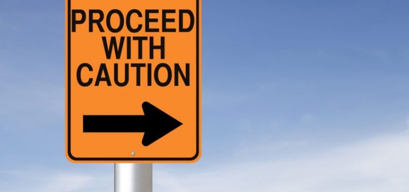 proceed with caution sign - if an insurance says this red flag concept