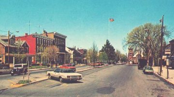 vintage look of main street of Manheim