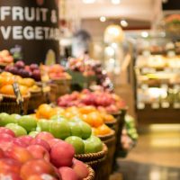 fruits and vegetables in a gocery store