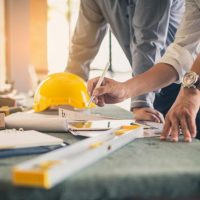 engineering and construction items on a table