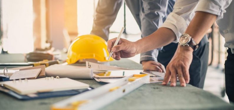 engineering and construction items on a table