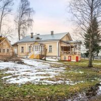 house with outbuildings