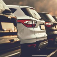 suvs parked in a row