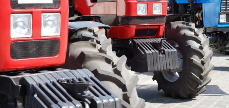 farm show exhibition of new tractors for agriculture